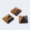 Natural Tiger Eye Cabochons, Pyramid, 20x20x12~13mm, Diagonal Length: 26mm