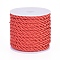 Polyester Cord, Twisted Cord, Orange Red, 5mm, about 4.37 yards(4m)/roll