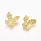 Alloy Cabochons, Butterfly, Golden, 7.5x7.5x2mm