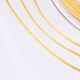 フラット弾性クリスタルストリング  弾性ビーズ糸  ストレッチブレスレット作り用  ゴールド  1x0.5mm  約87.48ヤード（80m）/ロール&nbsp;EW-F007-01-4