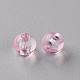透明なアクリルビーズ  ラウンド  ピンク  8x7mm  穴：2mm  約1745個/500g&nbsp;MACR-S370-A8mm-702-2