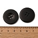 樹脂ボタン  染め  フラットラウンド  ブラック  25x3mm&nbsp;RESI-D033-25mm-02-3