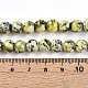 ペイントガラスビーズを焼く  ラウンド  黄緑  7.5~8mm  穴：1.2mm&nbsp;X1-DGLA-N003-8mm-A04-5