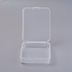 プラスチックビーズ収納ケース  長方形  透明  11.95x9.3x2.85cm  内径：11.05x8.9のCM&nbsp;CON-L013-04-2
