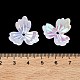 プラスチックビーズキャップ  3  - 花びらの花  ホワイト  21.5x21.5x8.5mm  穴：1.8mm&nbsp;KY-Z002-05B-3