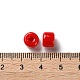 手作りランプワークビーズ  コラム  レッド  6~6.5x8~8.5x8~8.5mm  穴：1.8mm&nbsp;LAMP-Q003-05A-4