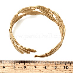 女性用フィッシュ304ステンレススチールカフバングル  ゴールドカラー  内径：1.99インチ（5.05cm）&nbsp;BJEW-A155-02G
