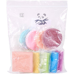 ゴム印  正方形＆フラットラウンド  ミックスカラー  50x50x10mm  5pc  50x10mm  5pc&nbsp;AJEW-PH0016-20