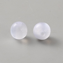透明樹脂ビーズ  模造キャットアイ  ラウンド  ホワイト  8mm  穴：1.6mm&nbsp;RESI-WH20001-35C