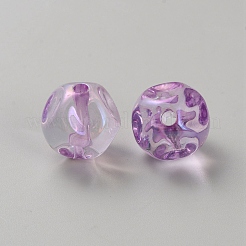 メッキアクリルビーズ  ファセット  ナゲット  ミディアム蘭  15.5x16x15.8mm  穴：2.5mm&nbsp;LS-OACR-WH20006-01D