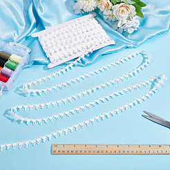 20ヤードの繊維弾性ボタンホールレースリボン  洋服の縫製に  ホワイト  5/8インチ（15mm）&nbsp;OCOR-HY0002-29