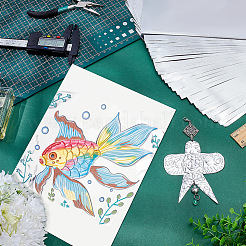 工芸彫刻用の長方形のアルミ箔紙シート  銀  300x200x0.1mm&nbsp;DIY-WH0671-302B-01