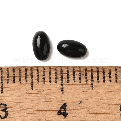 合成ブラックストーンカボション  オーバル  5x3x2mm&nbsp;G-F772-01A-09