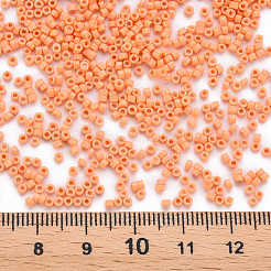 ガラスシリンダービーズ  シードビーズ  焼き付け塗料  丸い穴  ライトサーモン  1.5~2x1~2mm  穴：0.8mm  約45000個/袋  約1ポンド/バッグ&nbsp;SEED-S047-A-029