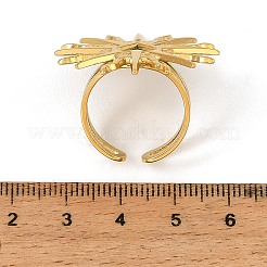304ステンレススチールカフオープンリング  太陽  18KGP本金メッキ  18mm&nbsp;RJEW-H269-06G