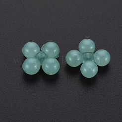 透明なアクリルビーズ  染め  [10]の形  ミディアムアクアマリン  13x13x5mm  穴：1.5mm  約1510個/500g&nbsp;MACR-S373-02E-02