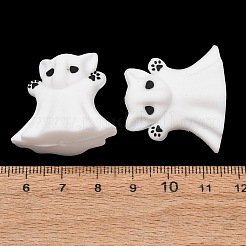 ハロウィンシリコンフォーカルビーズ  猫の幽霊  28x31.5x16mm  穴：3mm&nbsp;SL-CBADC51-04