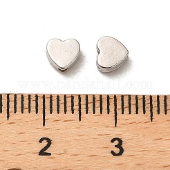CCBプラスチックビーズ  ハート  プラチナ  4.5x5x2.5mm  穴：1.2mm&nbsp;CCB-A001-09P