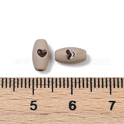 塗装合金ビーズをスプレー  鉛フリー＆ニッケルフリー＆カドミウムフリー  丸棒  ライトグレー  8x4.5x4mm  穴：1.2mm&nbsp;PALLOY-S038-16B