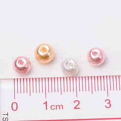 ほんのりピンクミックスパールカラーのガラスパールビーズ  ミックスカラー  6mm  穴：1mm  約200個/袋&nbsp;HY-X006-6mm-01