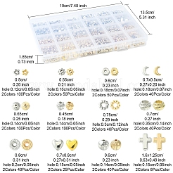 24 スタイル CCB プラスチック スペーサー ビーズ セット  混合図形  ミックスカラー  6~16x6~12.5x2.5~5mm  穴：1.5~3mm&nbsp;DIY-FS0007-15
