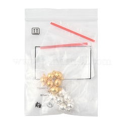 12セット2色真鍮マグネットクラスプ  カン付き  ラウンド  ゴールデン＆シルバー  11.5x6mm  穴：1.2mm&nbsp;KK-FS0001-55A