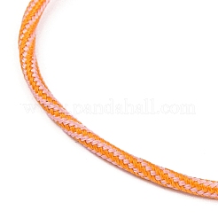 編組炭素鋼ワイヤーブレスレット作り  金メッキ真鍮エンドキャップ付き  サンゴ  0.25cm  内径：2-3/8インチ（6.1cm）&nbsp;MAK-A017-B36