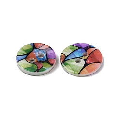 2  - 正孔淡水貝ボタン  フラットラウンド  カラフル  14x2mm  穴：2mm&nbsp;SHEL-A004-01G