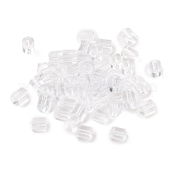 プラスチック製ピアスキャッチ  ピアスバックキャッチ  透明  3x3mm  穴：0.3mm  約550個/10g&nbsp;X-FIND-R008-3x3mm