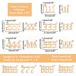 2袋2色201ステンレスペンダントセット  レーザー切断  数1~9  ミックスカラー  11.5~12x15~22x1mm  穴：1.4mm  9個/袋  1bag /カラー&nbsp;STAS-UN0031-61