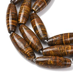 ナチュラタイガー 鉄ビーズ連売り  ライス  40.5~41.5x14~14.5mm  穴：1.2mm  約9個/連  15.20''~15.55''（38.6~39.5センチメートル）&nbsp;G-L654-G14-01