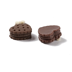 ビスケット混合形状不透明樹脂デコデンカボション  模造食品  ミックスカラー  13x10~13x6.5~7mm&nbsp;RESI-G041-C05