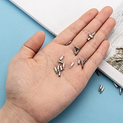 真鍮製コードエンドパーツ  エンドキャップ  ニッケルフリー  プラチナ  8x2.8x2mm  穴：1.2mm  2mm内径&nbsp;LS-KK-H731-N-NF