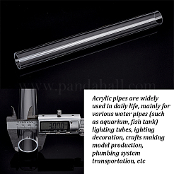 透明アクリルパイプ 硬質丸チューブ  ランプやランタン用  透明  305x30mm&nbsp;AJEW-WH0596-115B