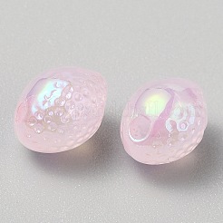 メッキアクリルレモンビーズ  ピンク  10.5x7.8x8mm  穴：1.8mm  10pc&nbsp;LS-OACR-CJC0009-04C