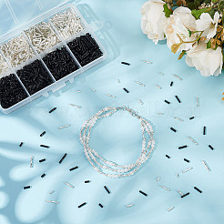 8スタイルのガラスツイストビューグルビーズ  不透明色  ミックスカラー  5~12x2mm  穴：0.5mm  1942個/セット&nbsp;SEED-AR0001-44