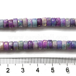 天然ドロマイトビーズ連売り  合成オパールと  染め  ディスク  ヒシビーズ  プラム  6x3mm  穴：0.8mm  約124個/連  15.75''（40センチメートル）&nbsp;G-K350-B01-02A