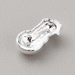 クリスマステーマの合金カボション  ネイルアートの装飾の付属品  銀  雪だるま模様  7x3.5x2mm&nbsp;DIY-WH0430-074F-S