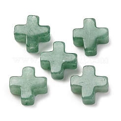 天然混合宝石ビーズ  クロス  10x10x4mm  穴：1.2mm&nbsp;G-K369-02