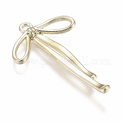 合金ジュエリーペンダント  蝶結び  ライトゴールド  32.5x20x2mm  穴：1.5mm&nbsp;X-PALLOY-Z001-09LG