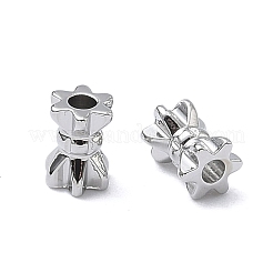 シェグレイスの真鍮ビーズ  カドミウムフリー＆ニッケルフリー＆鉛フリー  コラム  プラチナ  4x3.5x5mm  穴：1.4mm&nbsp;XGRQ19286-306P