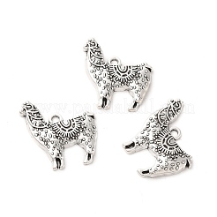 合金のチベット風チャーム  アルパカチャーム  アンティークシルバー  25.5x24.5x3mm  穴：2mm  約227個/500g&nbsp;LS-TIBE-B001-01AS