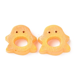 ハロウィーン不透明樹脂カボション  ゴースト  ゴールド  20x21x6mm&nbsp;RESI-G038-03B