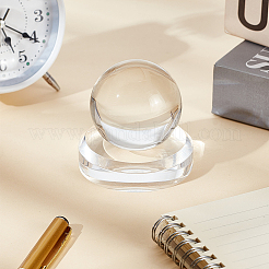デスクトップのフラットラウンドアクリルディスプレイ台座  アクセサリー用  透明  76x19.5mm  内径：34mm&nbsp;ODIS-WH0074-02A