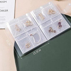 ポケット付き透明ジュエリー収納ブック（再封可能な袋は付属しません）  リング、ネックレス、ブレスレット、イヤリング、ジュエリービーズ用のジュエリー収納オーガナイザー  透明  160cm&nbsp;PW-WG24357-02