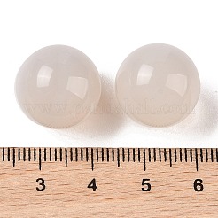 天然ホワイトアゲート 穴なし球形ビーズ  ラウンド  16mm&nbsp;G-K353-04D-18