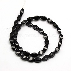 天然なねじれオブシディアンビーズ連売り  12x6x6mm  穴：1mm  約33個/連  15.74インチ&nbsp;G-L244-03