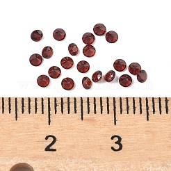 ファセットナチュラルガーネットカボション  後ろ向き  ダイヤモンド形状  ファイヤーブリック  2x1mm&nbsp;G-C191-01A