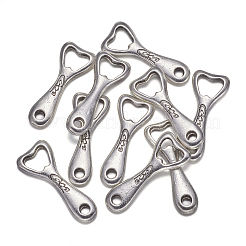 チベット風チャーム  鉛フリー及びカドミウムフリー  栓抜き  アンティークシルバー  27x11x3mm  穴：1.5mm&nbsp;TIBEB-A10352-AS-LF