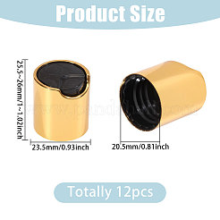 プラスチックボトルディスペンサー蓋  ブラック  23.5x25.5~26mm&nbsp;FIND-WH0173-186A-01